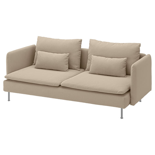 SÖDERHAMN 3-seat sofa, Kelinge beige, 198 cm