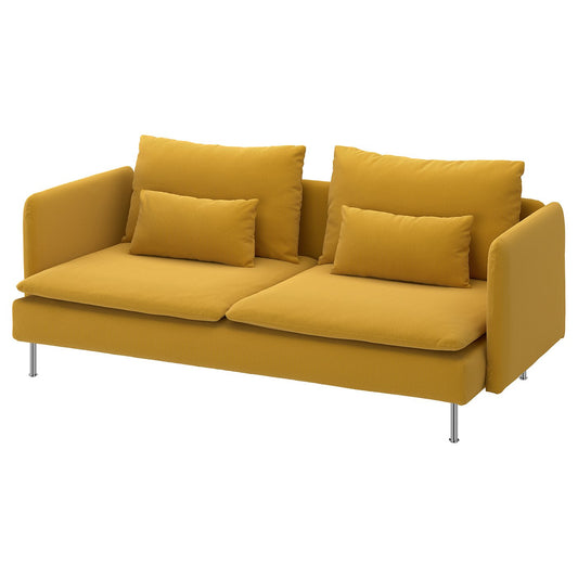 SÖDERHAMN 3-seat sofa, Kelinge dark yellow, 198 cm