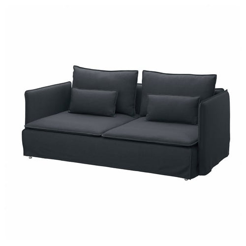 SÖDERHAMN 3-seat sofa, Knäbäck anthracite, 186x14x99 cm
