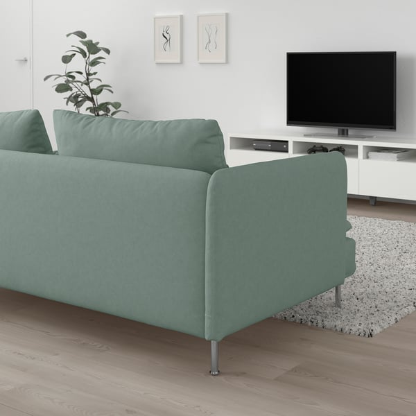 SÖDERHAMN 3-seat sofa, Tallmyra light green, 186x14x99 cm