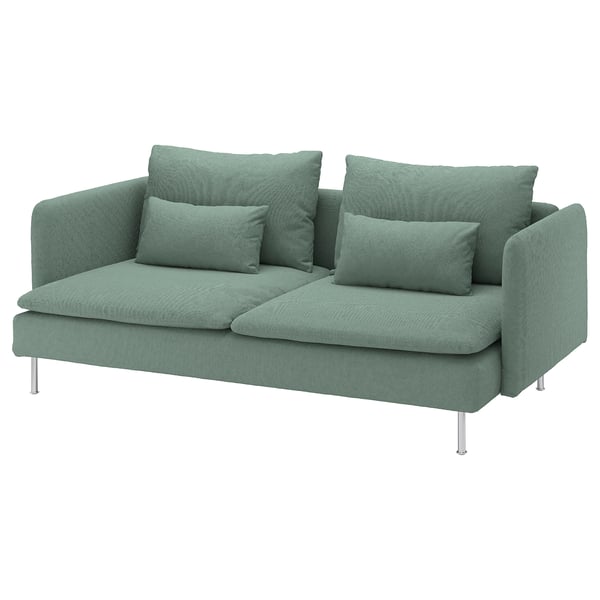 SÖDERHAMN 3-seat sofa, Tallmyra light green, 186x14x99 cm