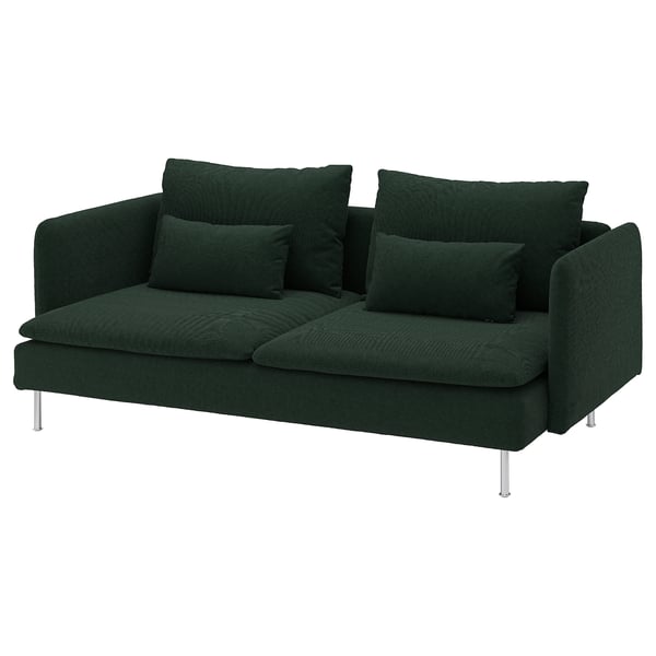SÖDERHAMN 3-seat sofa, Tallmyra dark green, 186x14x99 cm