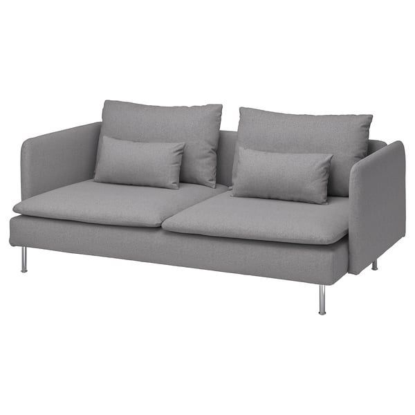 SÖDERHAMN 3-seat sofa, Tonerud grey, 186x14x99 cm