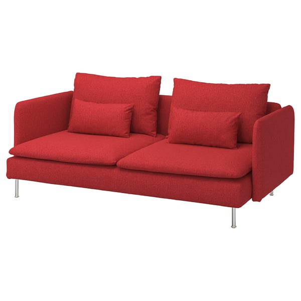 SÖDERHAMN 3-seat sofa, Tonerud red, 186x14x99 cm