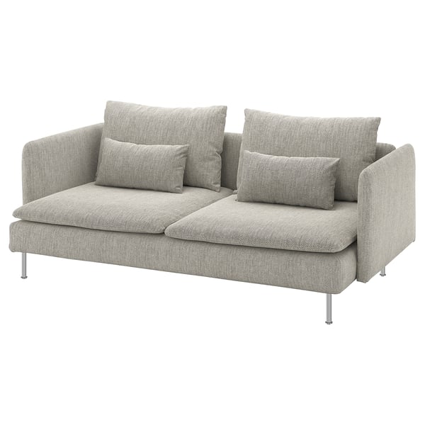 SÖDERHAMN 3-seat sofa, Viarp beige/brown, 186x14x99 cm