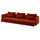 SÖDERHAMN 4-seat sofa, Alhamn deep orange-red