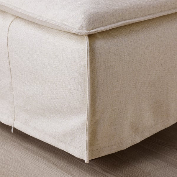 SÖDERHAMN 4-seat sofa with chaise longue, with open end Gransel/natural colour, 285 cm