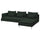 SÖDERHAMN 4-seat sofa with chaise longue, with open end/Tallmyra dark green, 291 cm