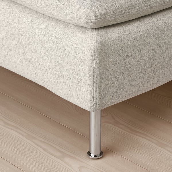 SÖDERHAMN 4-seat sofa with chaise longue, and open end/Gunnared beige, 285 cm