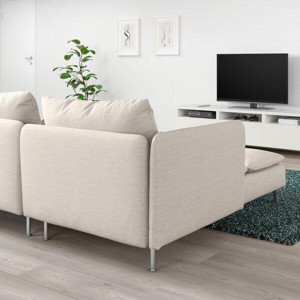 Ikea SÖDERHAMN - 4-seater sofa with chaise-longue and open end piece/Gunnared beige