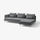 SÖDERHAMN 4-seat sofa with chaise longue, and open end/Johanneshov dark grey, 285 cm