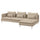 SÖDERHAMN 4-seat sofa with chaise longue, and open end/Kelinge beige, 285 cm