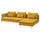 SÖDERHAMN 4-seat sofa with chaise longue, and open end/Kelinge dark yellow, 285 cm