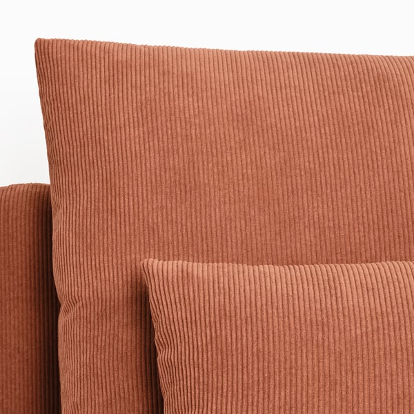 SÖDERHAMN 4-seat sofa with chaise longue, and open end Kelinge/rust, 285 cm