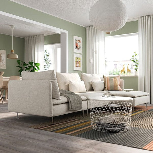 Ikea SÖDERHAMN - 4-seater sofa with chaise-longue, Gunnared beige