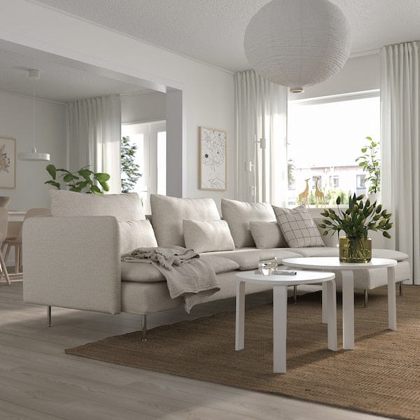 Ikea SÖDERHAMN - 4-seater sofa with chaise-longue, Gunnared beige