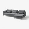 SÖDERHAMN 4-seat sofa, with chaise longue/Johanneshov dark grey, 291 cm