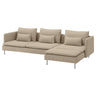 SÖDERHAMN 4-seat sofa, with chaise longue/Kelinge beige, 291 cm