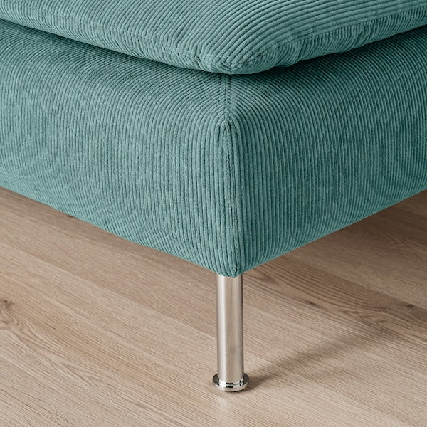 SÖDERHAMN - 4-seater sofa with chaise-longue, Kelinge grey-turquoise