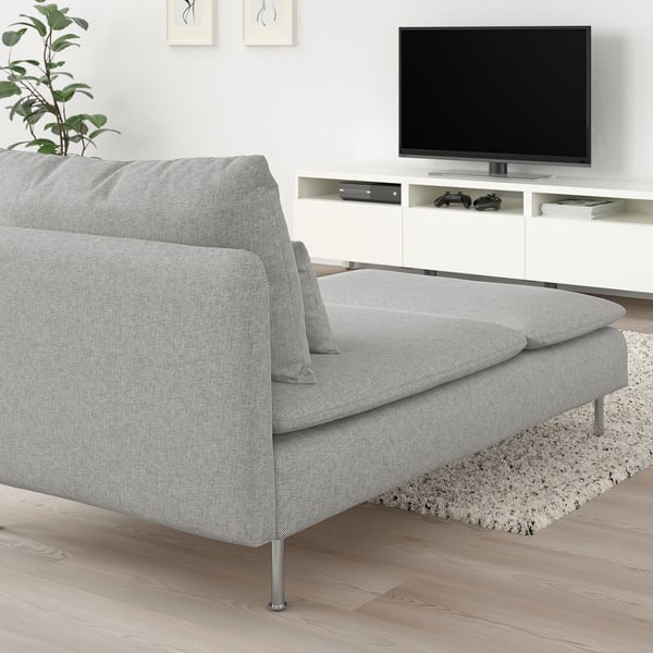 SÖDERHAMN 4-seat sofa with chaise longue, Tallmyra white/black, 291 cm