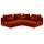 SÖDERHAMN corner sofa, 3-seat, Alhamn deep orange-red