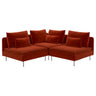 SÖDERHAMN corner sofa, 3-seat, Alhamn deep orange-red
