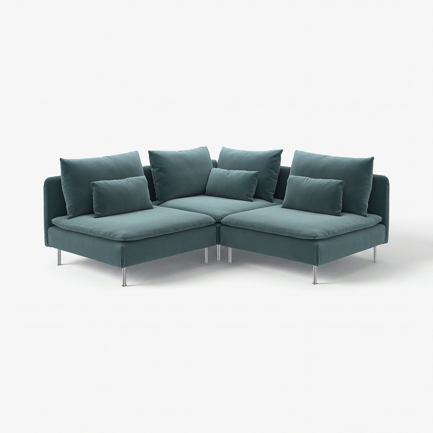 SÖDERHAMN corner sofa, 3-seat, Alhamn dark grey-blue