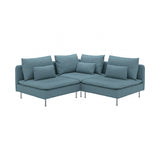 SÖDERHAMN corner sofa, 3-seat, Fridtuna dark grey-blue