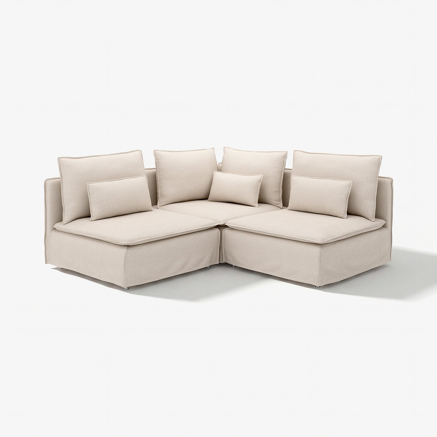 SÖDERHAMN corner sofa, 3-seat, Gransel natural