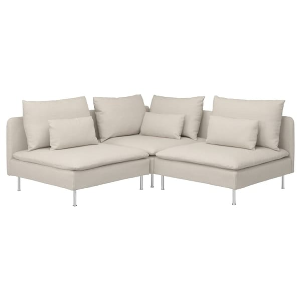 Ikea SÖDERHAMN - 3-seater corner sofa, Gunnared beige