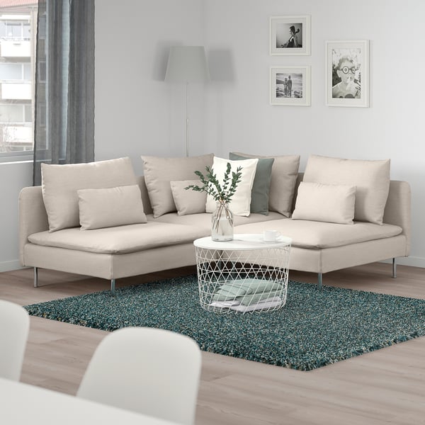SÖDERHAMN corner sofa, 3-seat, Gunnared beige, 192x14x99 cm