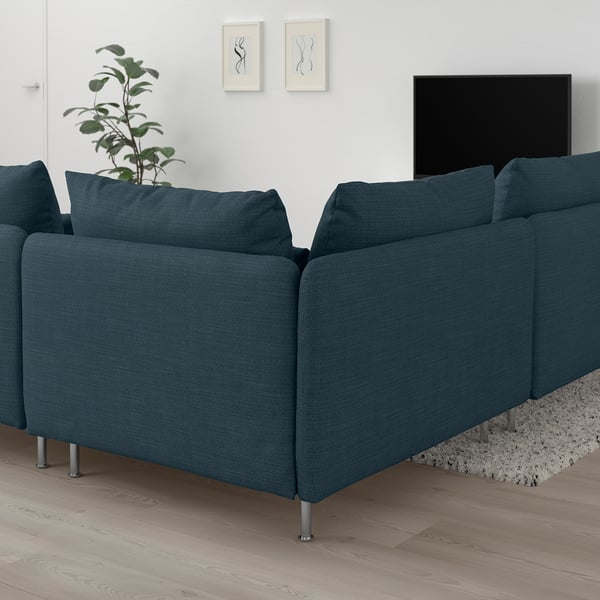 SÖDERHAMN - 3-seater corner sofa, Hillared dark blue ,