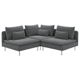 SÖDERHAMN corner sofa, 3-seat, Johanneshov dark grey