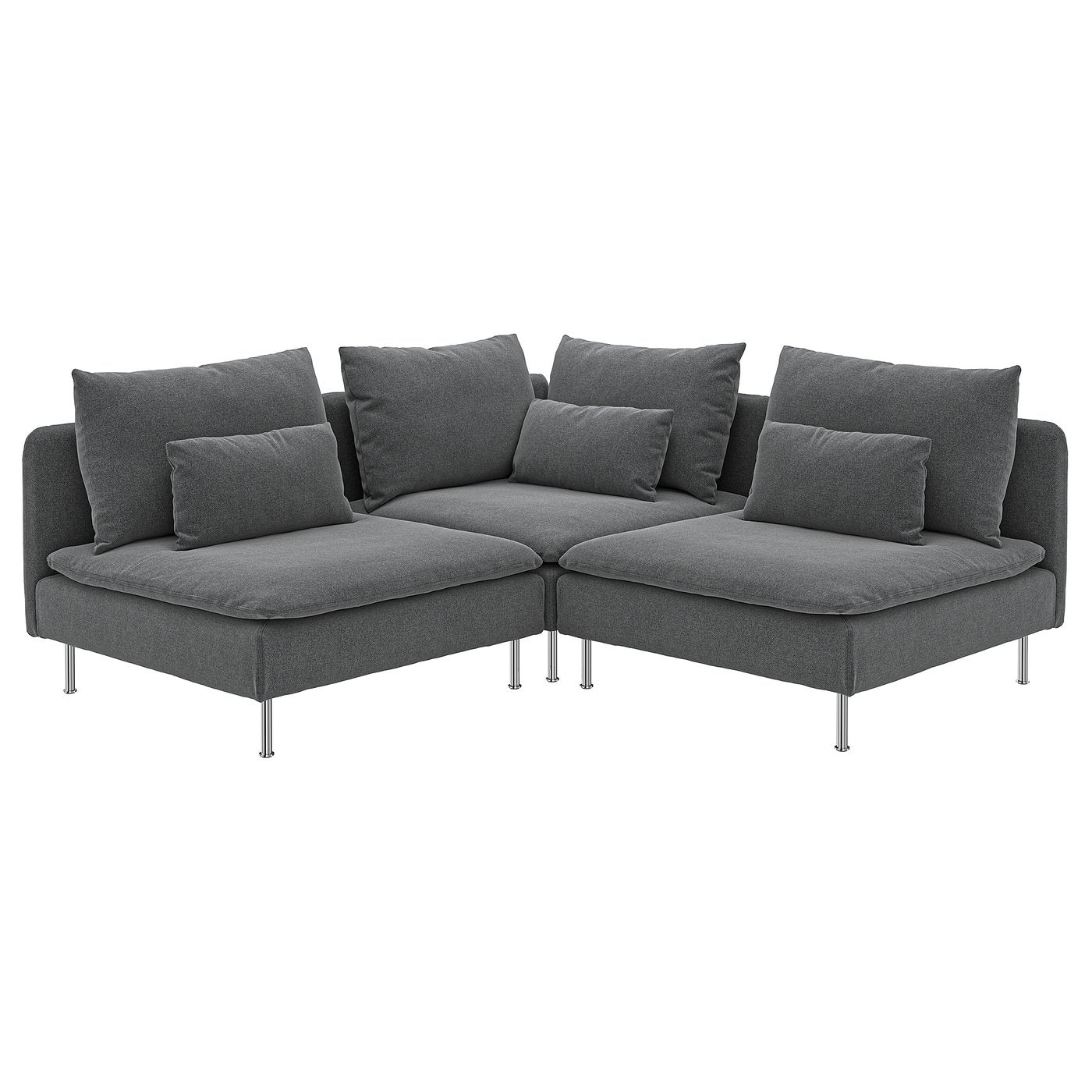 SÖDERHAMN corner sofa, 3-seat, Johanneshov dark grey