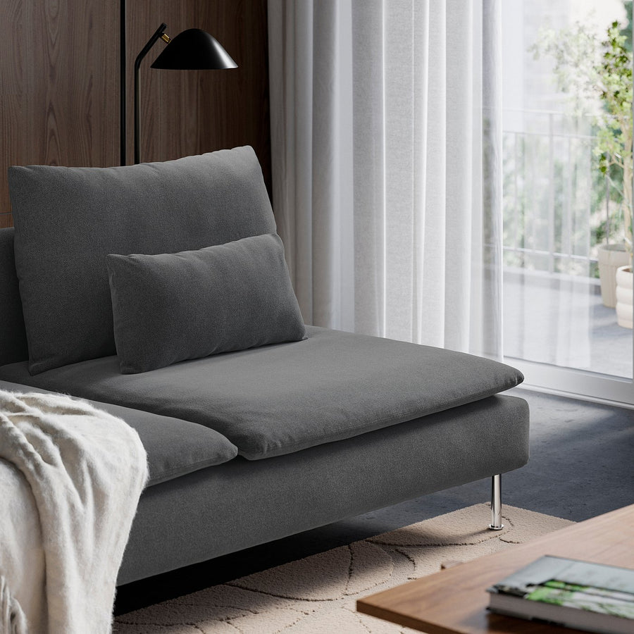 SÖDERHAMN corner sofa, 3-seat, Johanneshov dark grey
