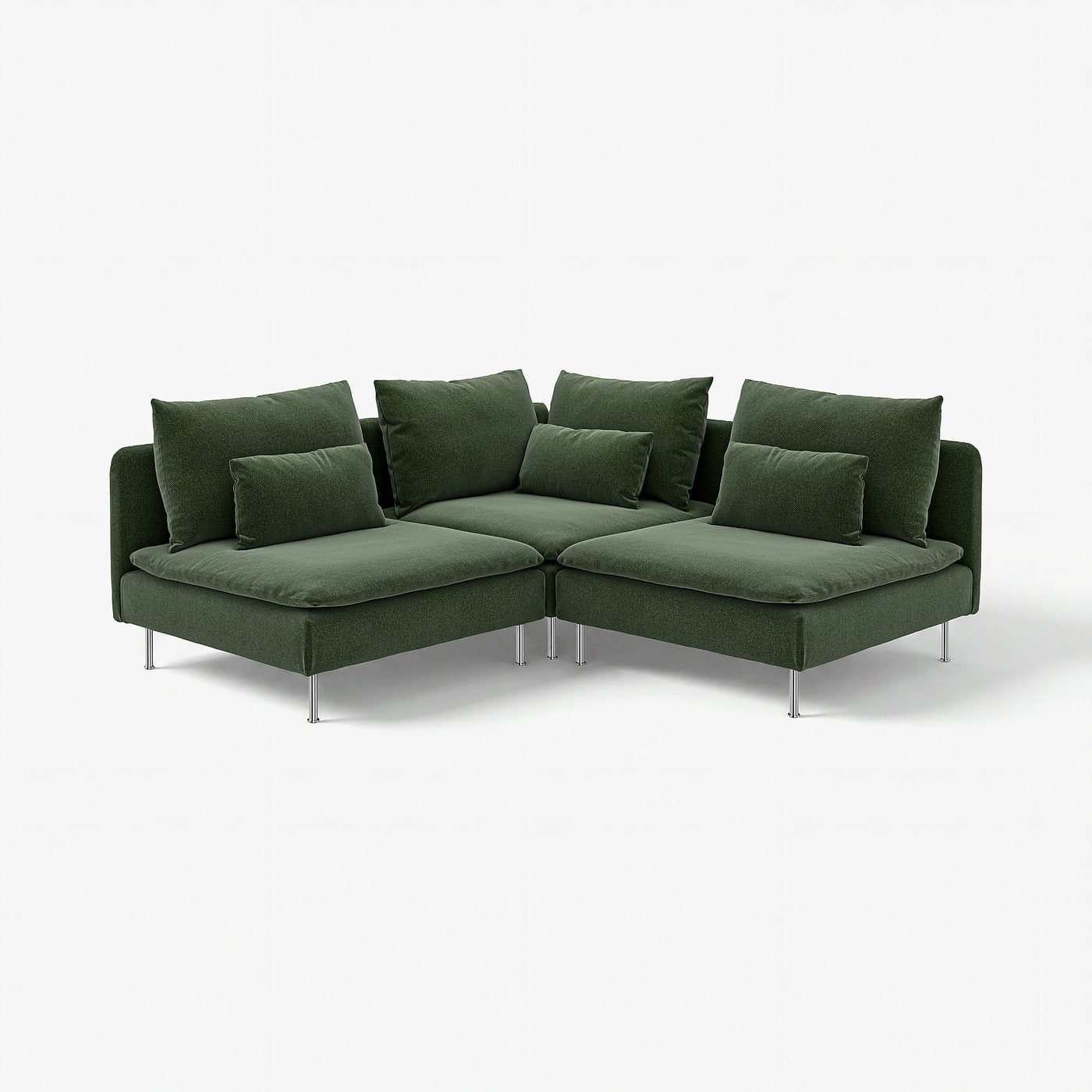 SÖDERHAMN corner sofa, 3-seat, Johanneshov dark green