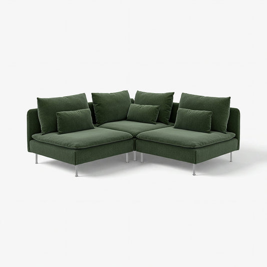 SÖDERHAMN corner sofa, 3-seat, Johanneshov dark green
