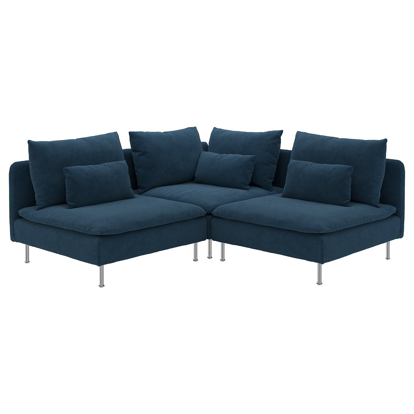 SÖDERHAMN corner sofa, 3-seat, Kelinge dark blue