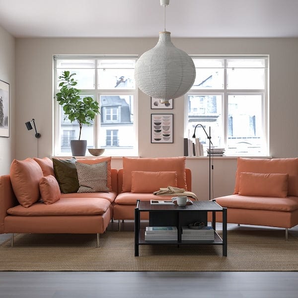 Ikea SÖDERHAMN - 3-seater corner sofa, Kelinge rust