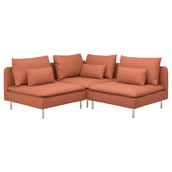 SÖDERHAMN - 3-seater corner sofa, Kelinge rust
