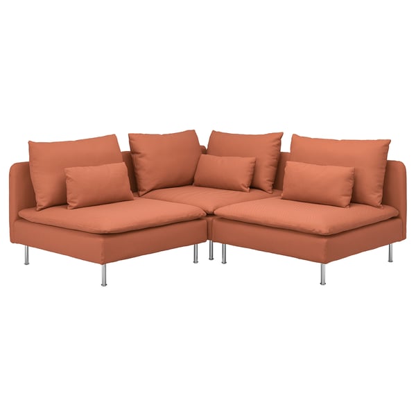 SÖDERHAMN corner sofa, 3-seat, Kelinge rust, 192x14x99 cm