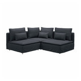 SÖDERHAMN corner sofa, 3-seat, Knäbäck anthracite, 192x14x99 cm