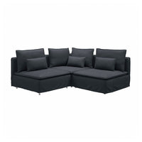 SÖDERHAMN corner sofa, 3-seat, Knäbäck anthracite, 192x14x99 cm