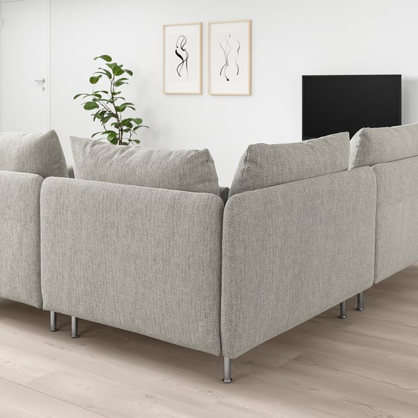SÖDERHAMN corner sofa, 3-seat, Viarp beige/brown, 192x14x99 cm