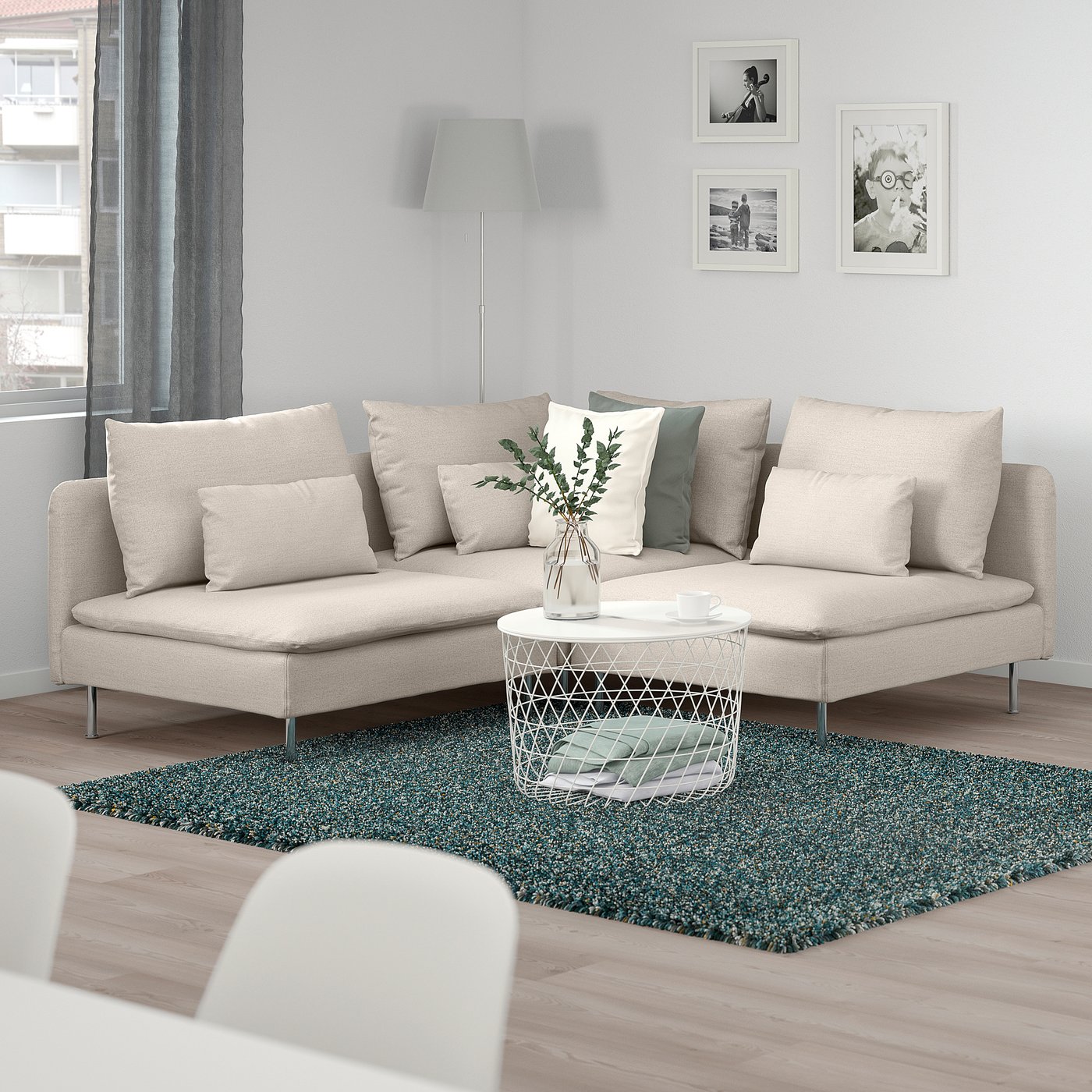 SÖDERHAMN corner sofa, 3-seat
