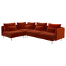SÖDERHAMN corner sofa, 4-seat, with open end/Alhamn deep orange-red
