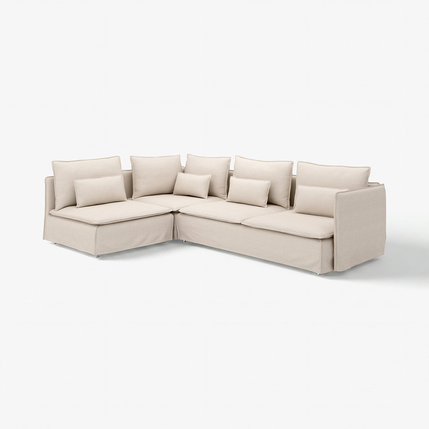 SÖDERHAMN corner sofa, 4-seat, with open end/Gransel natural
