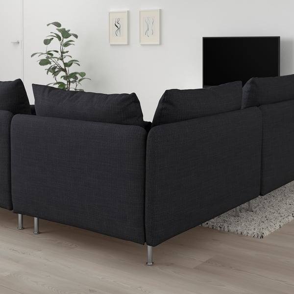 SÖDERHAMN corner sofa, 4-seat, with open end/Hillared anthracite, 6x14x99 cm