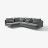 SÖDERHAMN corner sofa, 4-seat, with open end/Johanneshov dark grey