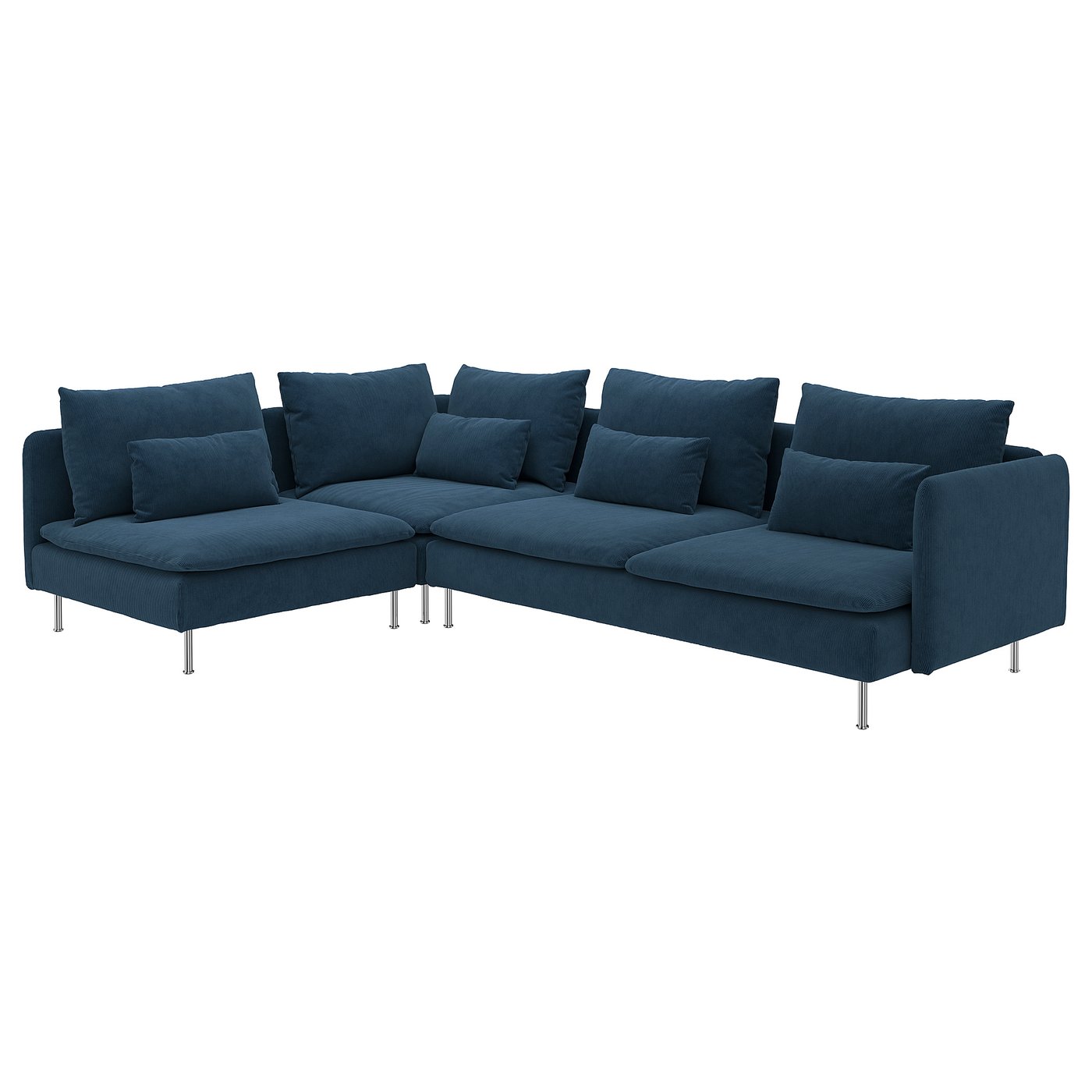 SÖDERHAMN corner sofa, 4-seat, with open end/Kelinge dark blue